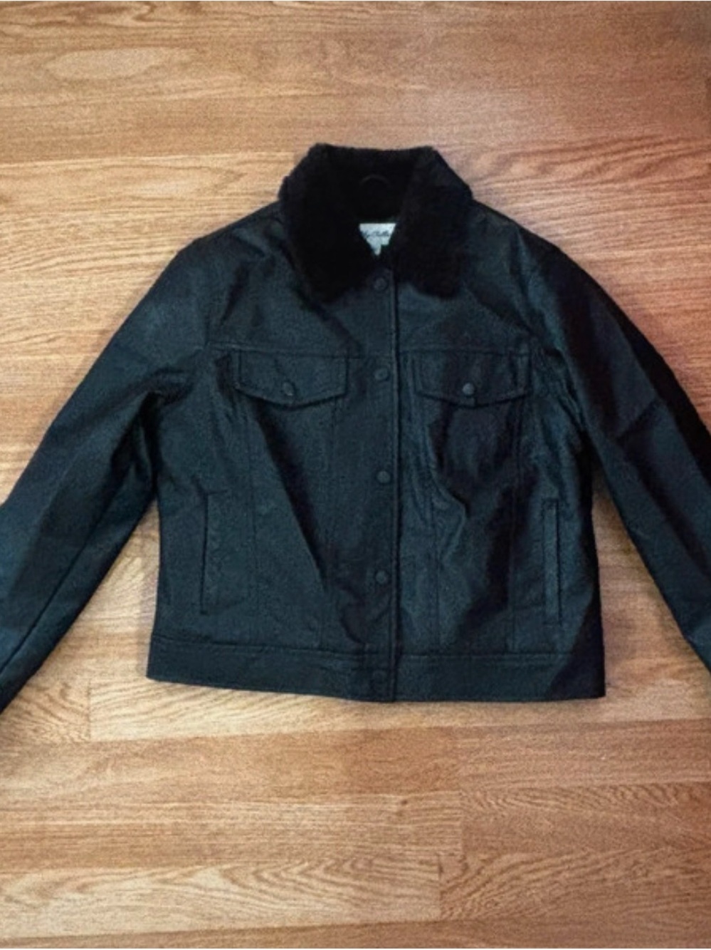 Women’s Black Faux Fur Collar Jacket